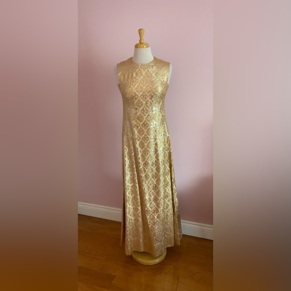 Spectacular Vintage Gold Evening Gown